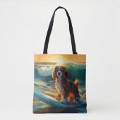 Cavalier King Beach Surfmalerei Tasche (Vorderseite)