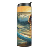 Cavalier King Beach Surfmalerei Thermosbecher (Nach links gedreht)