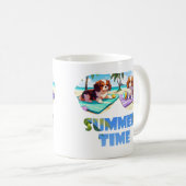 Cavalier King Charles am Strand Summer Time Kaffeetasse (VorderseiteRechts)