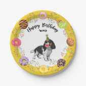 Cavalier King Charles Birthday Party Paper Plate Pappteller (Vorderseite)