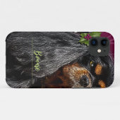 Cavalier King Charles, Black and Tan, Handy Case (Rückseite (Horizontal))