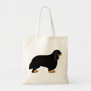 Cavalier King Charles Black and tan Silhouette Tragetasche