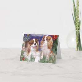 Cavalier King Charles, Blenheim Babies Card Karte