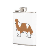 Cavalier King Charles blenheim silo Flachmann (Links)