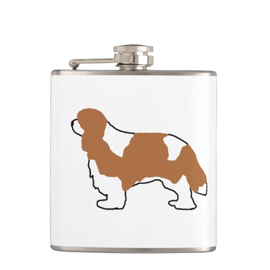 Cavalier King Charles blenheim silo Flachmann (Vorderseite)