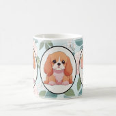 Cavalier King Charles Blume Hintergrund Kaffeetasse (Mittel)