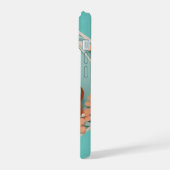 Cavalier King Charles Blume Papier schneiden Kunst iPhone 15 Hülle (Linke Seite)