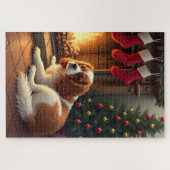 Cavalier King Charles by the Fireplace Christmas Puzzle (Horizontal)