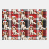 Cavalier King Charles Christmas Dog Holiday Karier Geschenkpapier Set (Vorderseite 2)