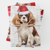 Cavalier King Charles Christmas Dog Holiday Karier Geschenkpapier Set (Beispiel)