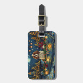 Cavalier King Charles Christmas Festive Voyage Gepäckanhänger (Vorderseite vertikal)