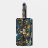 Cavalier King Charles Christmas Festive Voyage Gepäckanhänger (Rückseite vertikal)