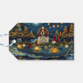 Cavalier King Charles Christmas Festive Voyage Geschenkanhänger (Rückseite Horizontal)