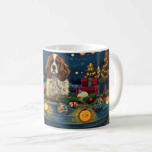 Cavalier King Charles Christmas Festive Voyage Kaffeetasse (VorderseiteRechts)