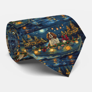 Cavalier King Charles Christmas Festive Voyage Krawatte