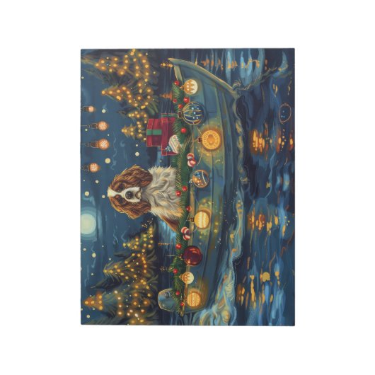 Cavalier King Charles Christmas Festive Voyage Notizblock (Rotiert)