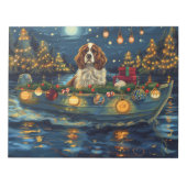 Cavalier King Charles Christmas Festive Voyage Notizblock (Vorderseite)
