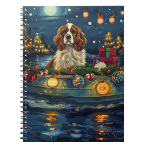 Cavalier King Charles Christmas Festive Voyage Notizblock
