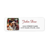 Cavalier King Charles Christmas Rücksendeadresse (Vorne)