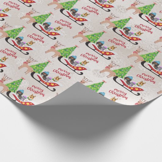 Cavalier King Charles, Collie und Havanese Geschenkpapier (Ecke)