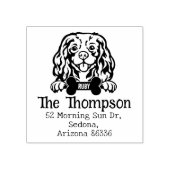 Cavalier King Charles Dog, Custom Rücksendeadresse Gummistempel (Prägung)