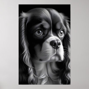 Cavalier King Charles Dog Niedlich Pet Portrait Po Poster