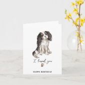 Cavalier King Charles Dog Paw Puppy Haustiere Gebu Karte (Gelbe Blume)