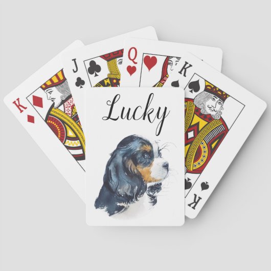 Cavalier King Charles Dog Playing Card Set Gift Spielkarten (Rückseite)