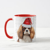 Cavalier King Charles Dog Santa auf dem Hintergrun Tasse (Links)