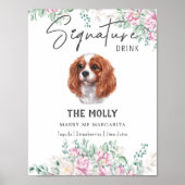 Cavalier King Charles Dog Signature Drink Sign Poster (Vorne)