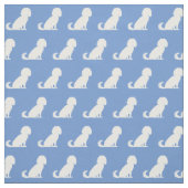 Cavalier King Charles Dog Silhouette Pet Blue Stoff (Muster)