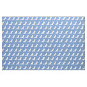 Cavalier King Charles Dog Silhouette Pet Blue Stoff (Fat Quarter (45,7 x 55,9 cm))