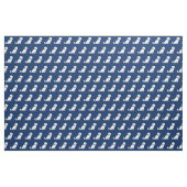 Cavalier King Charles Dog Silhouette Pet Navy Blue Stoff (Fat Quarter (45,7 x 55,9 cm))