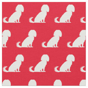 Cavalier King Charles Dog Silhouette Pet Red Stoff