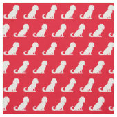 Cavalier King Charles Dog Silhouette Pet Red Stoff (Muster)