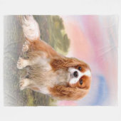 Cavalier King Charles Fleece Decke (Vorderseite (Horizontal))