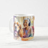 Cavalier King Charles Friendly Spaniel Mug Kaffeetasse (Vorderseite Links)
