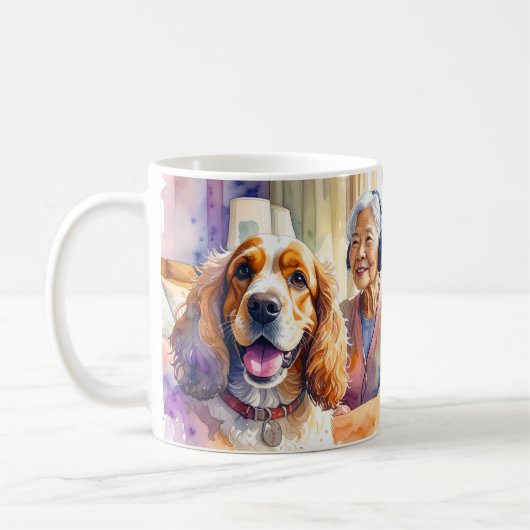 Cavalier King Charles Friendly Spaniel Mug Kaffeetasse (Links)