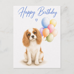 Cavalier King Charles Geburtstag Postkarte