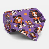 Cavalier King Charles halloween Muster Krawatte (Gerollt)