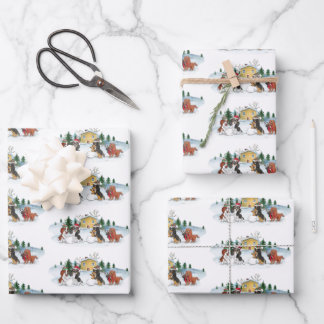 Cavalier King Charles Holiday Wrapping Paper Geschenkpapier Set
