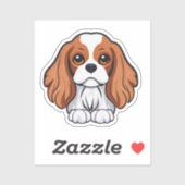 Cavalier King Charles illustriert Aufkleber (Blatt)