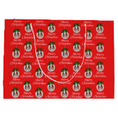 Cavalier King Charles Merry Weihnachtsgeschenktasc Große Geschenktüte (Rückseite)