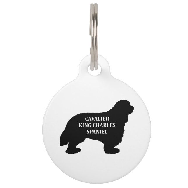 Cavalier King Charles name silo Haustiermarke (Vorderseite)