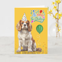 Cavalier King Charles Partyhut Gelb Geburtstag