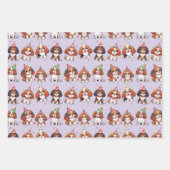 Cavalier King Charles Pastel Birthday Pattern Geschenkpapier Set (Vorderseite 3)