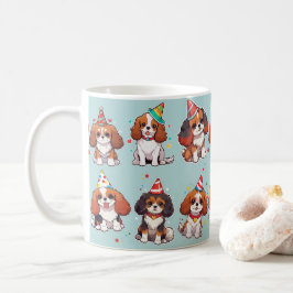 Cavalier King Charles Pastel Birthday Pattern Kaffeetasse