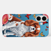 Cavalier King Charles Pastel Blume & Butterflies Case-Mate iPhone Hülle (Rückseite (Horizontal))