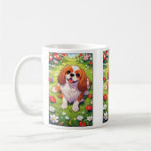 Cavalier King Charles Pastel Blume Feld Kaffeetasse (Links)