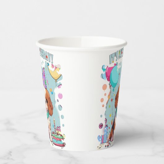 Cavalier King Charles Pastel Es ist mein Geburtsta Pappbecher (Links)